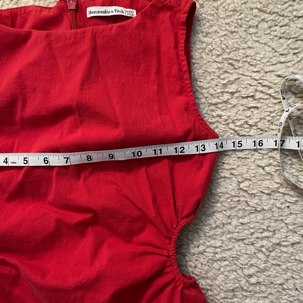Abercrombie Fitch Elegant Red Sleeveless Cutout Dress XXS NWOT - Picture 5 of 12